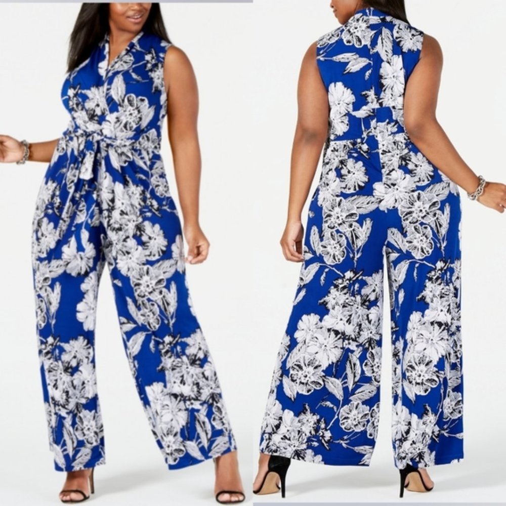 Jessica Howard floral Jumpsuit plus size